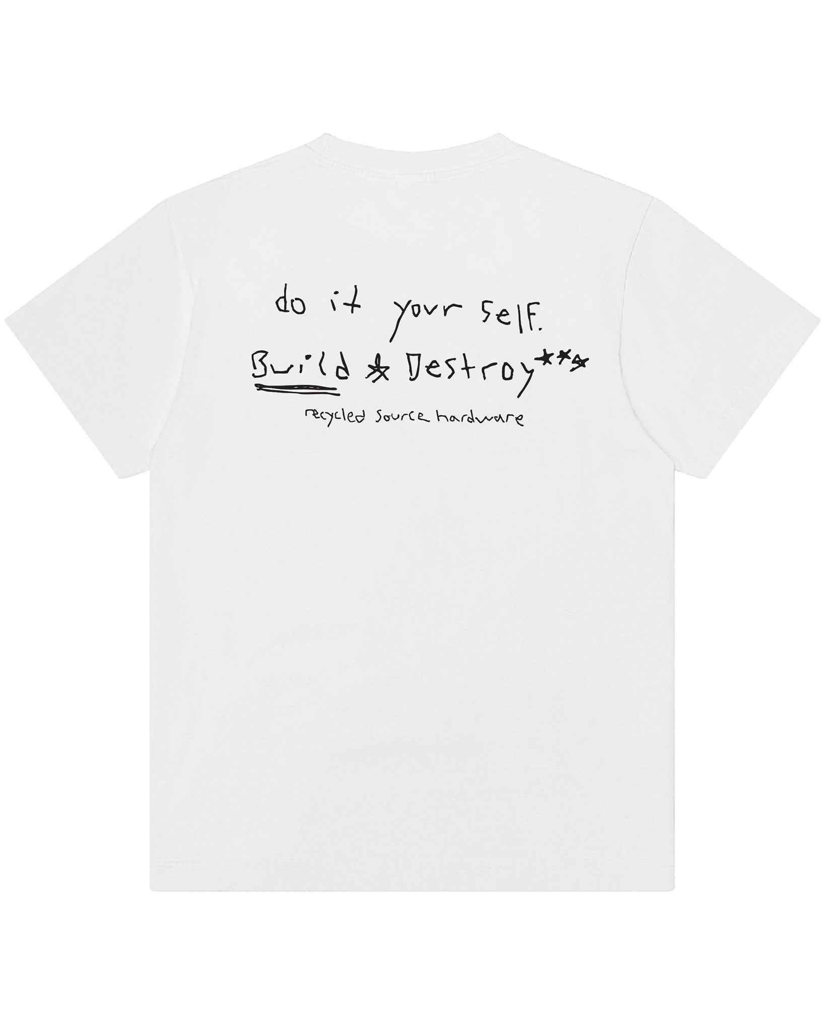 BUILD & DESTROY TSHIRT WHITE